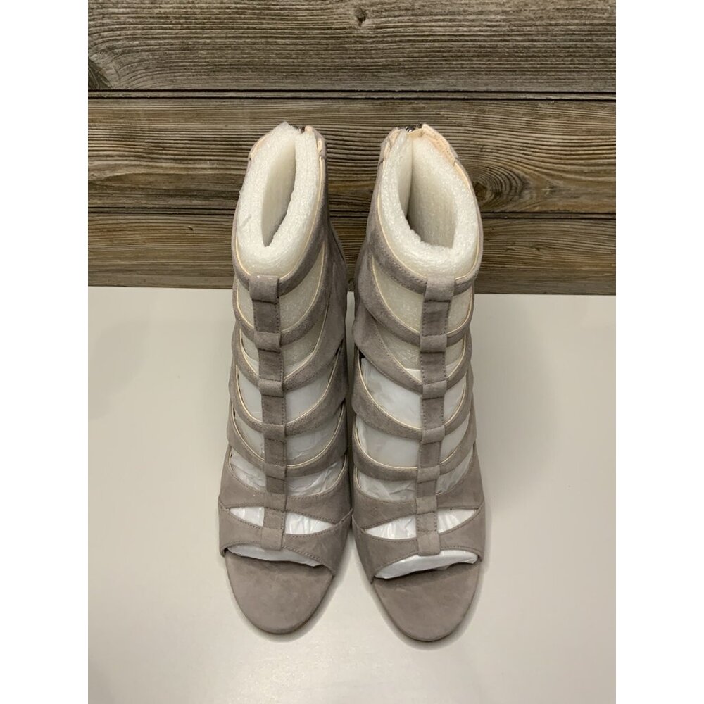 Marc Fisher Hindera Open Toe Caged Sandals 9M Taupe Suede NEW - Picture 5 of 7